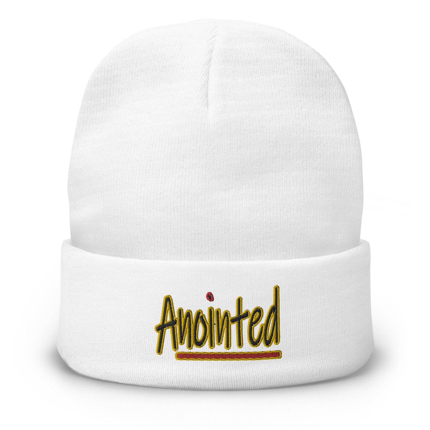 Anointed "Red Dot" Embroidered Beanie