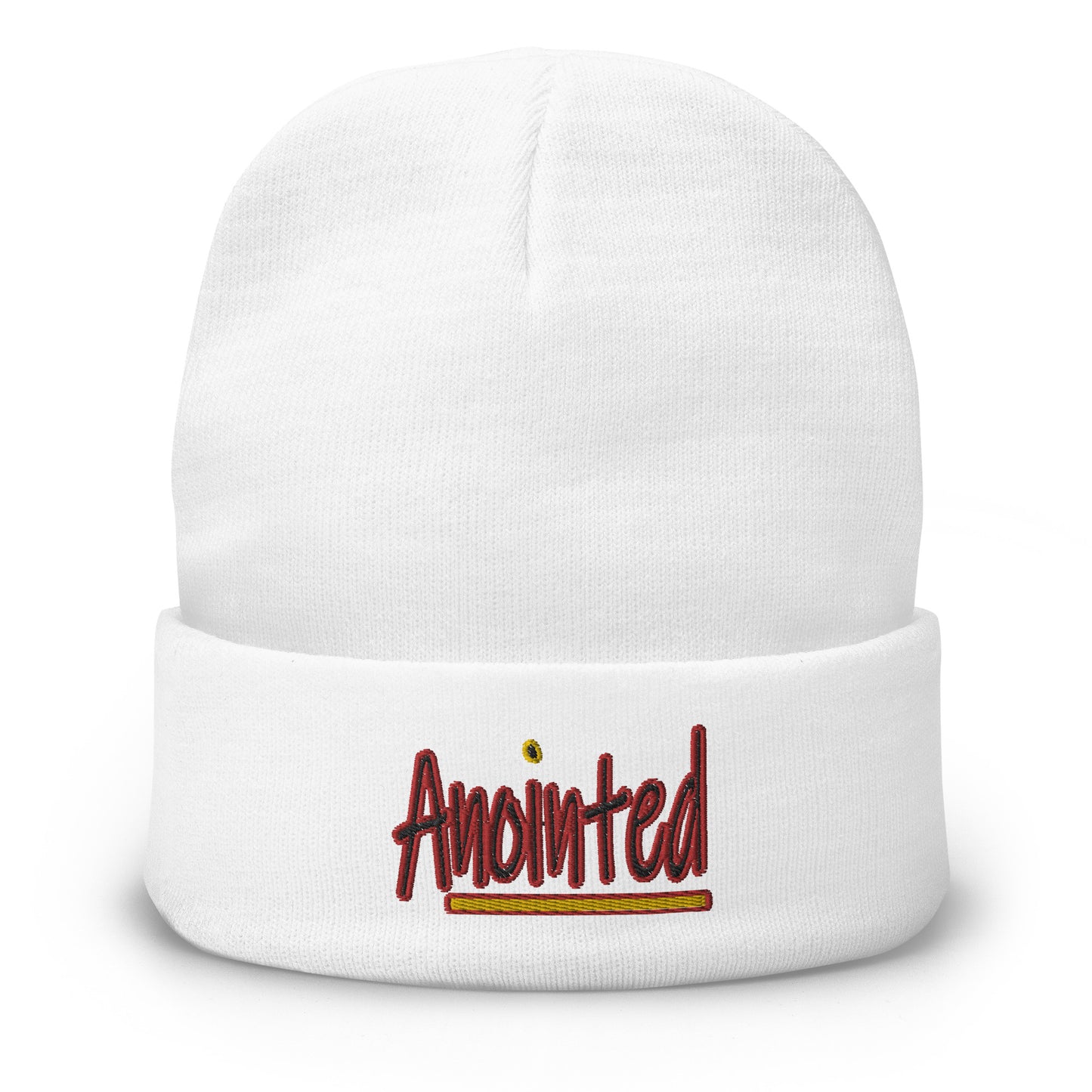 Anointed "Gold Dot" Embroidered Beanie