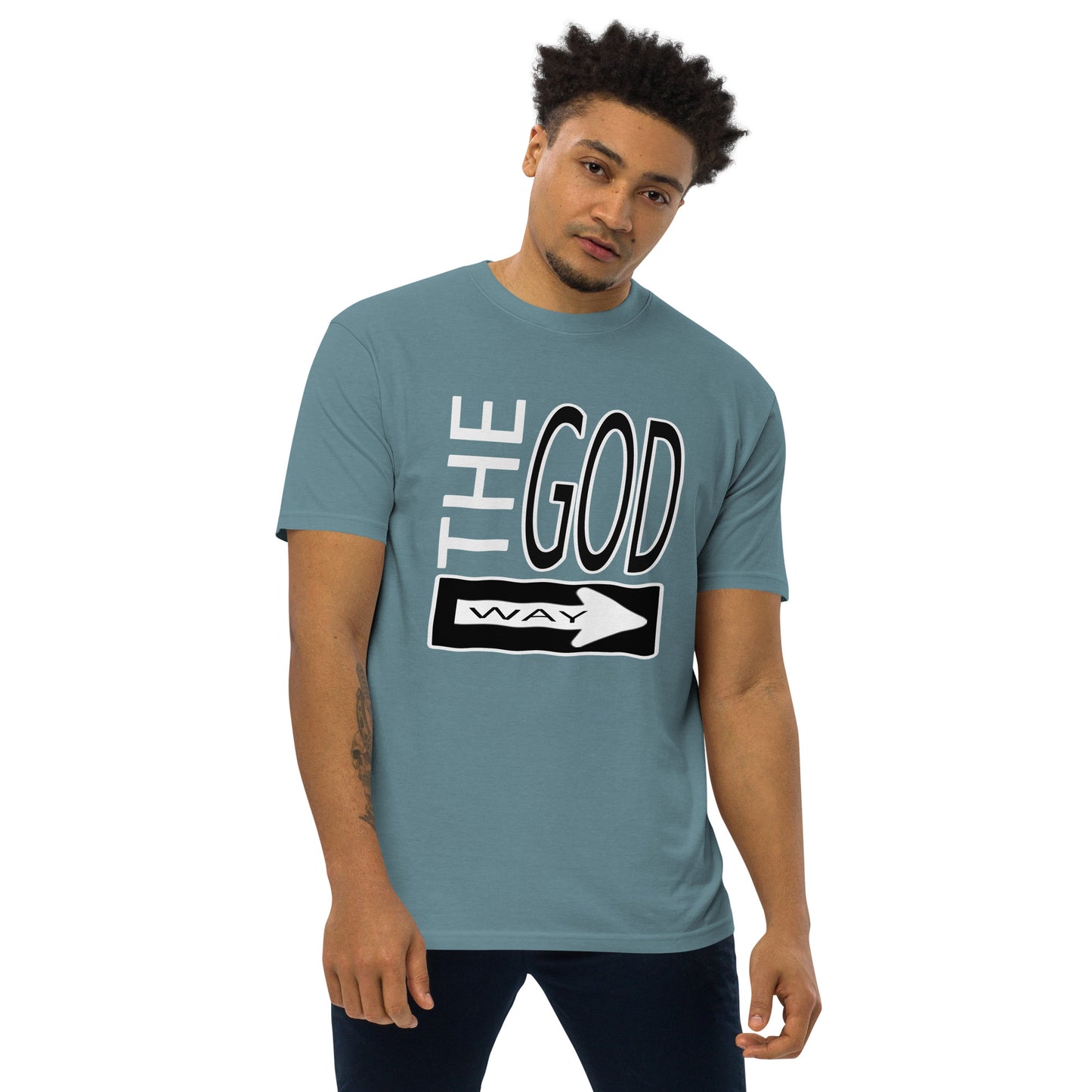 The God Way Men’s premium heavyweight tee