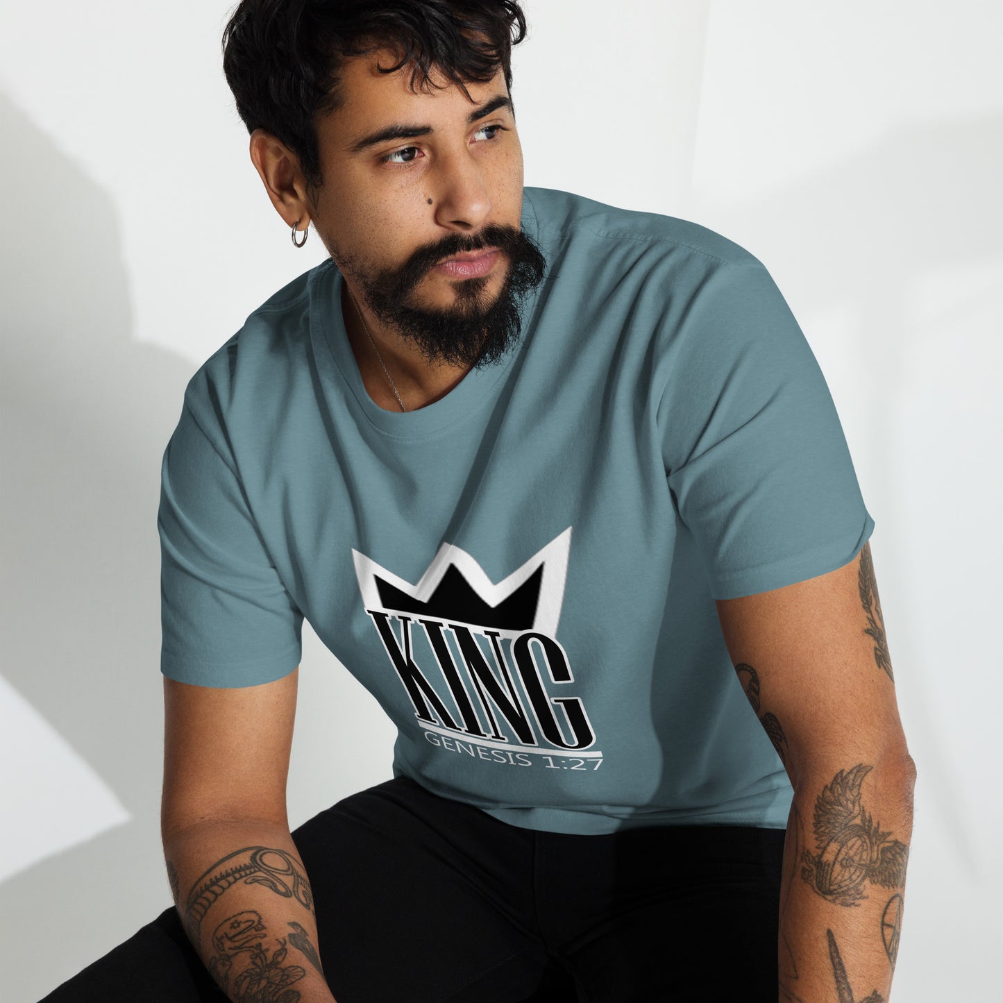 King of Kings "Crown Me" Men’s premium heavyweight tee