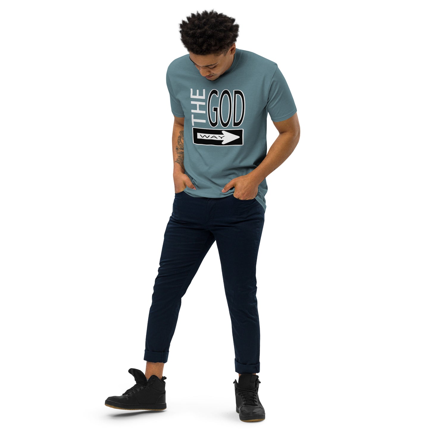 The God Way Men’s premium heavyweight tee