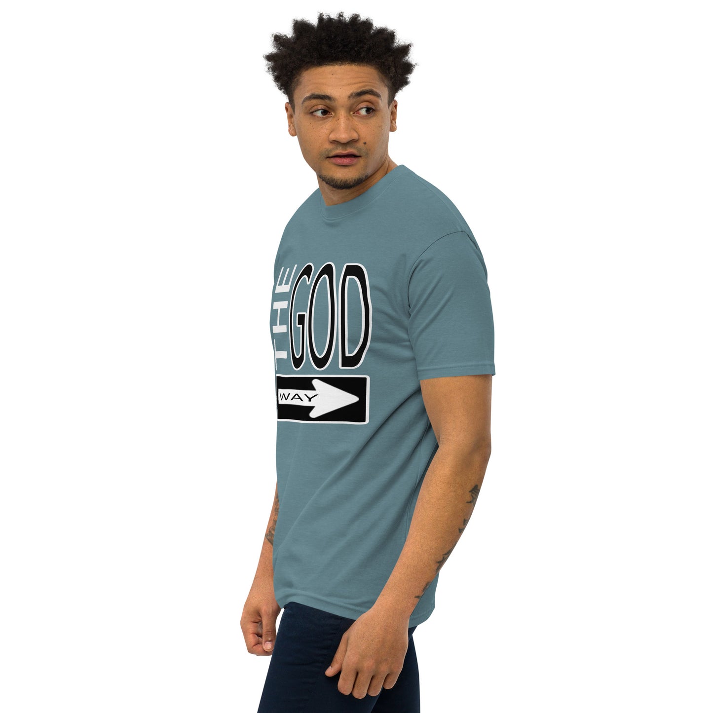 The God Way Men’s premium heavyweight tee