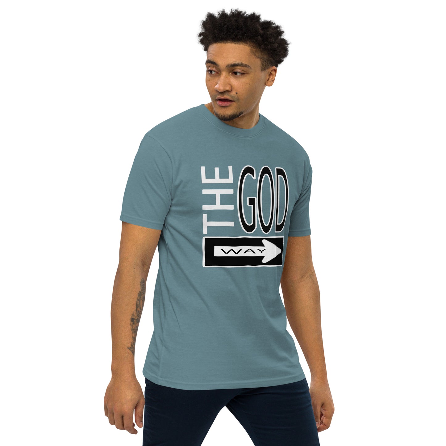 The God Way Men’s premium heavyweight tee