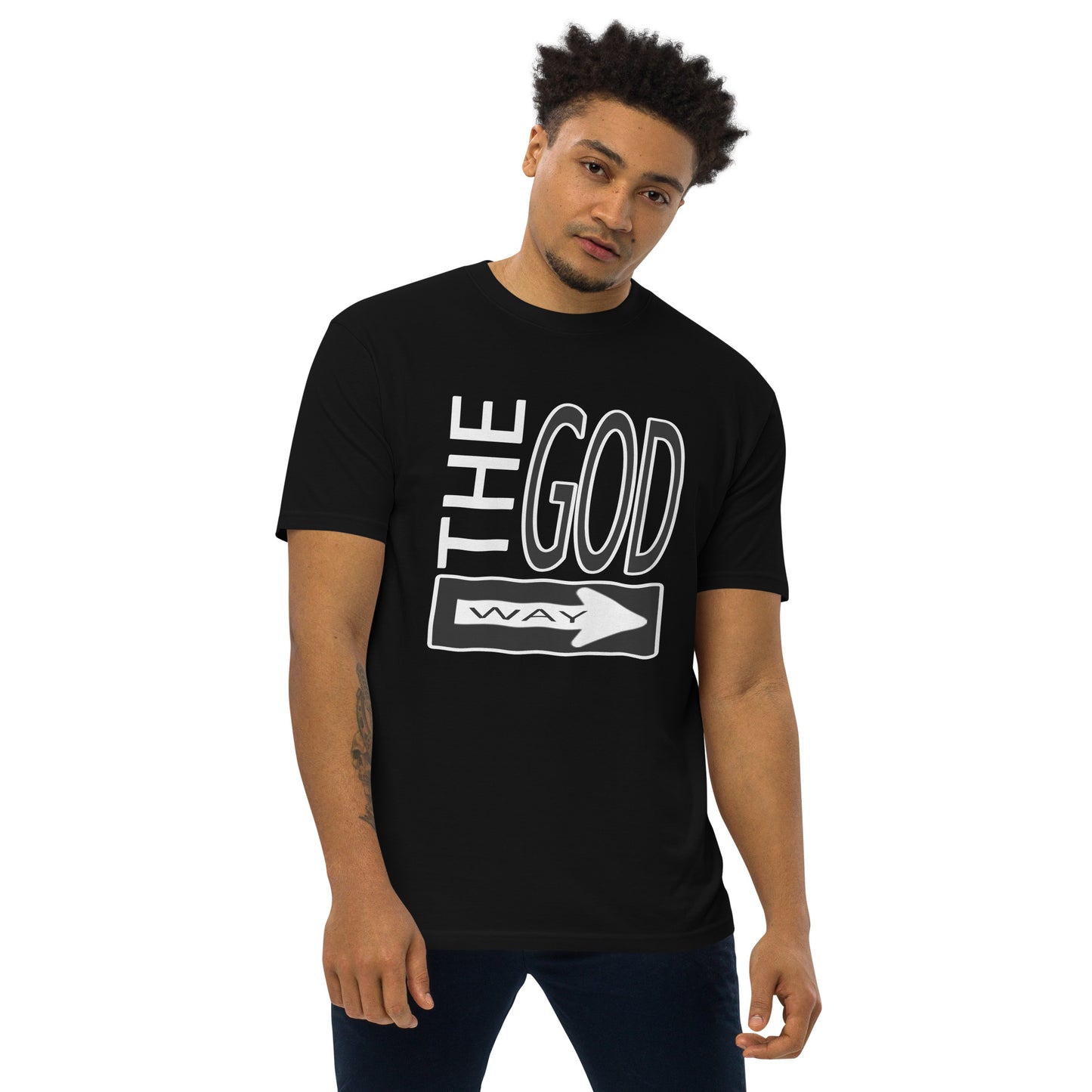 The God Way Men’s premium heavyweight tee