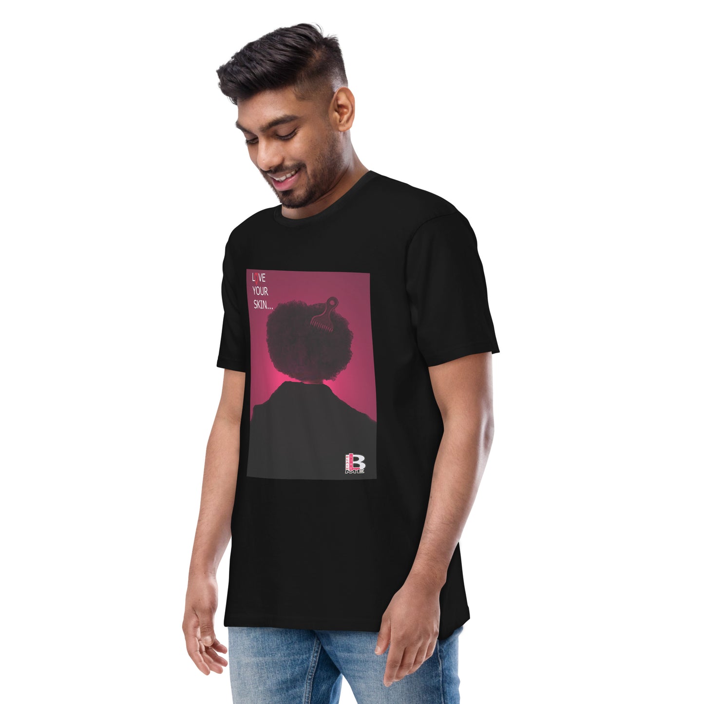 Black Like Me "Love Your Skin" Men’s premium heavyweight tee