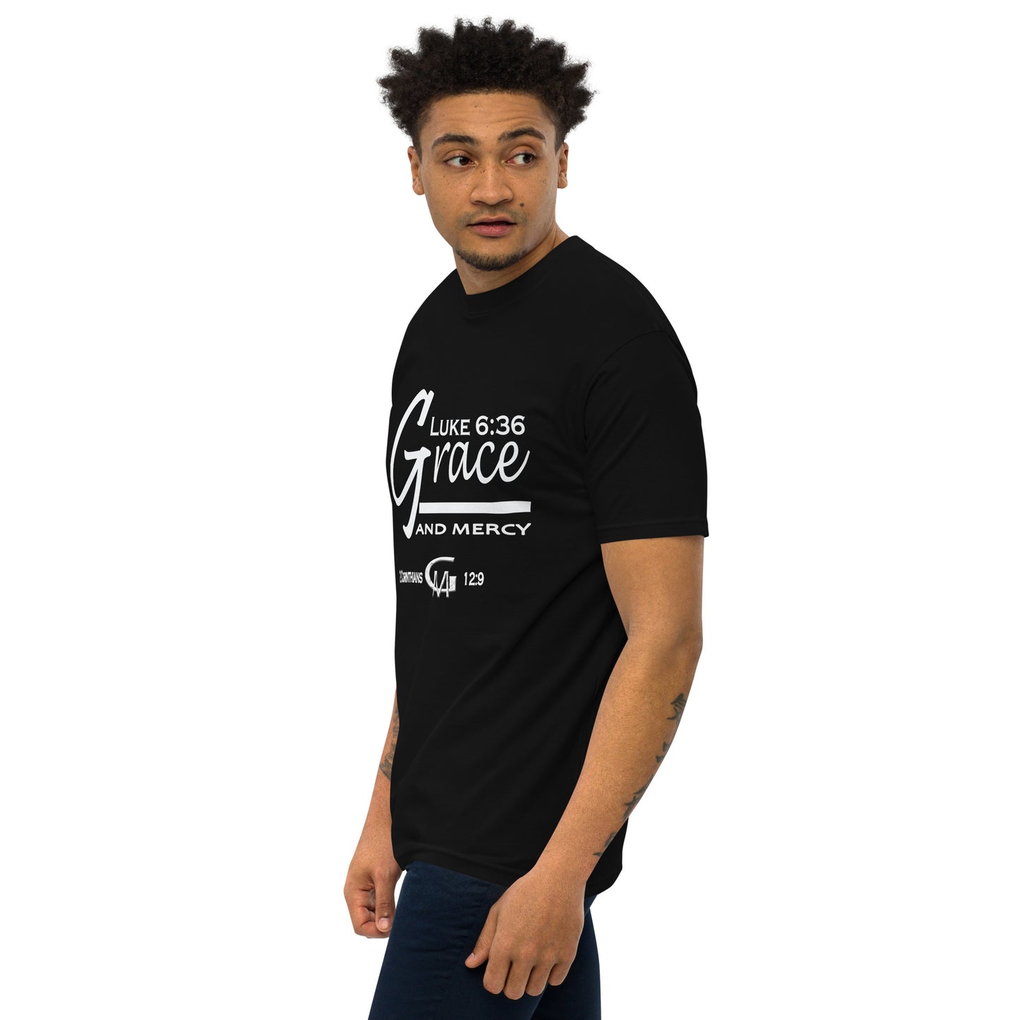 Grace and Mercy Men’s premium heavyweight tee