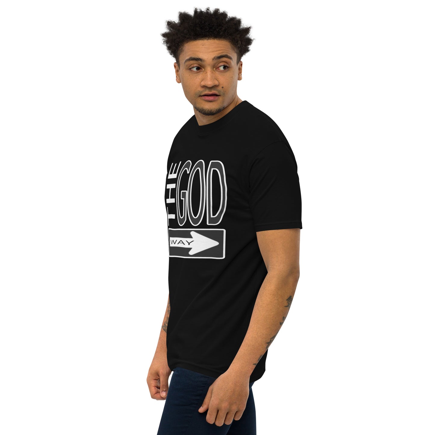 The God Way Men’s premium heavyweight tee