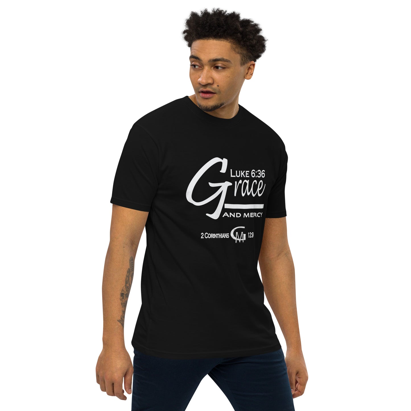 Grace and Mercy Men’s premium heavyweight tee