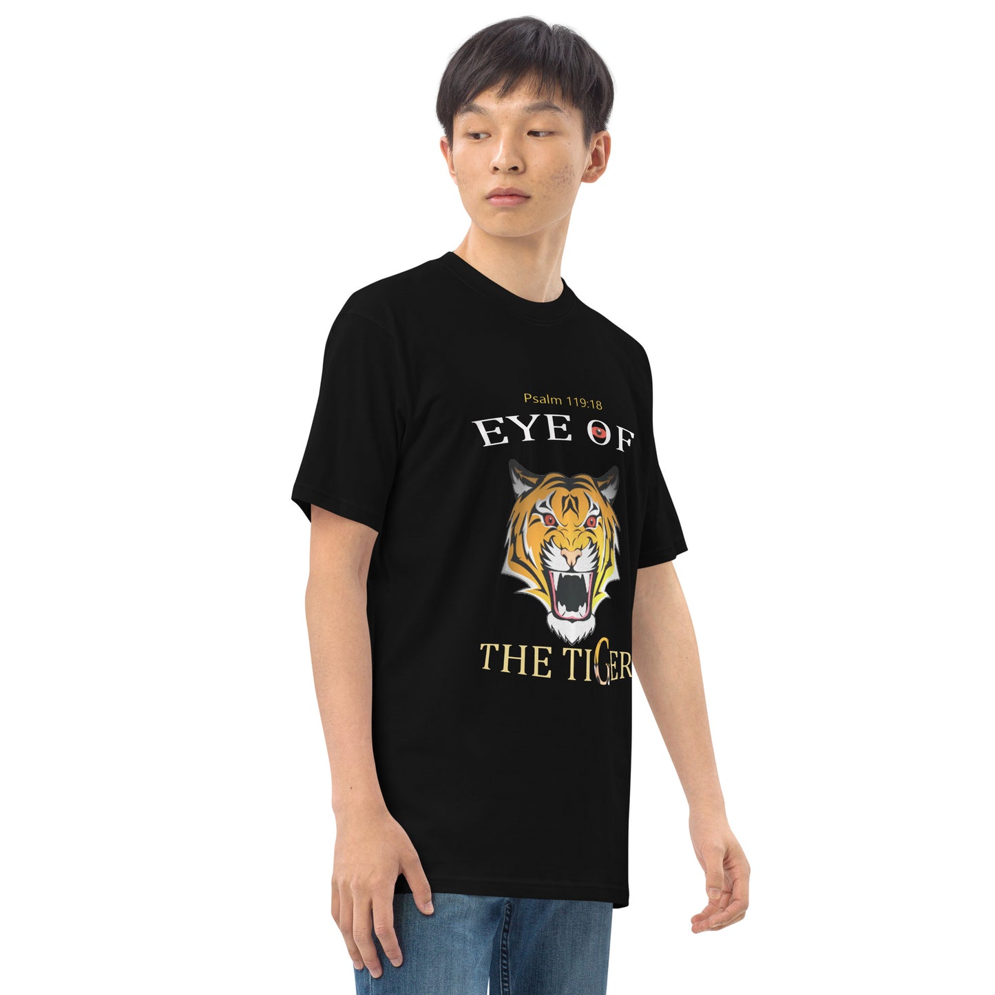 Eye Of The Tiger Men’s premium heavyweight tee