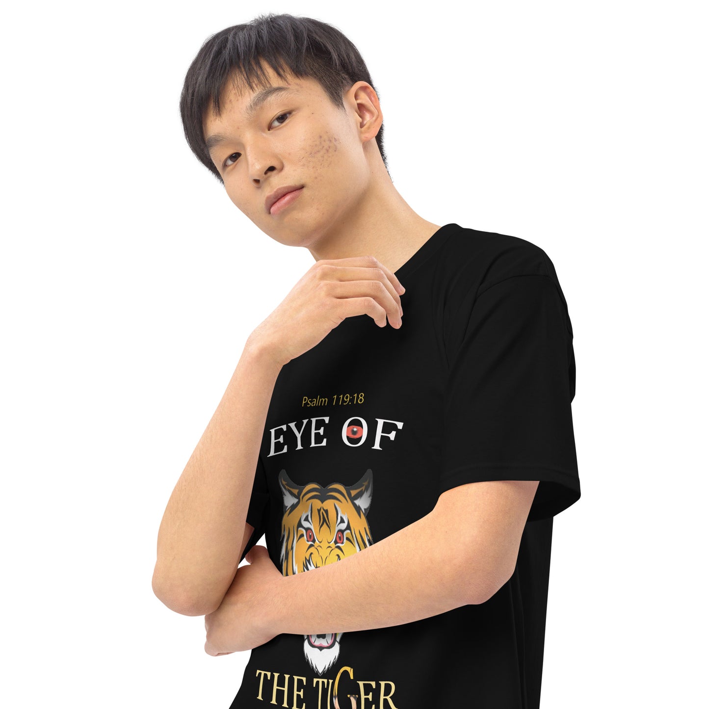 Eye Of The Tiger Men’s premium heavyweight tee