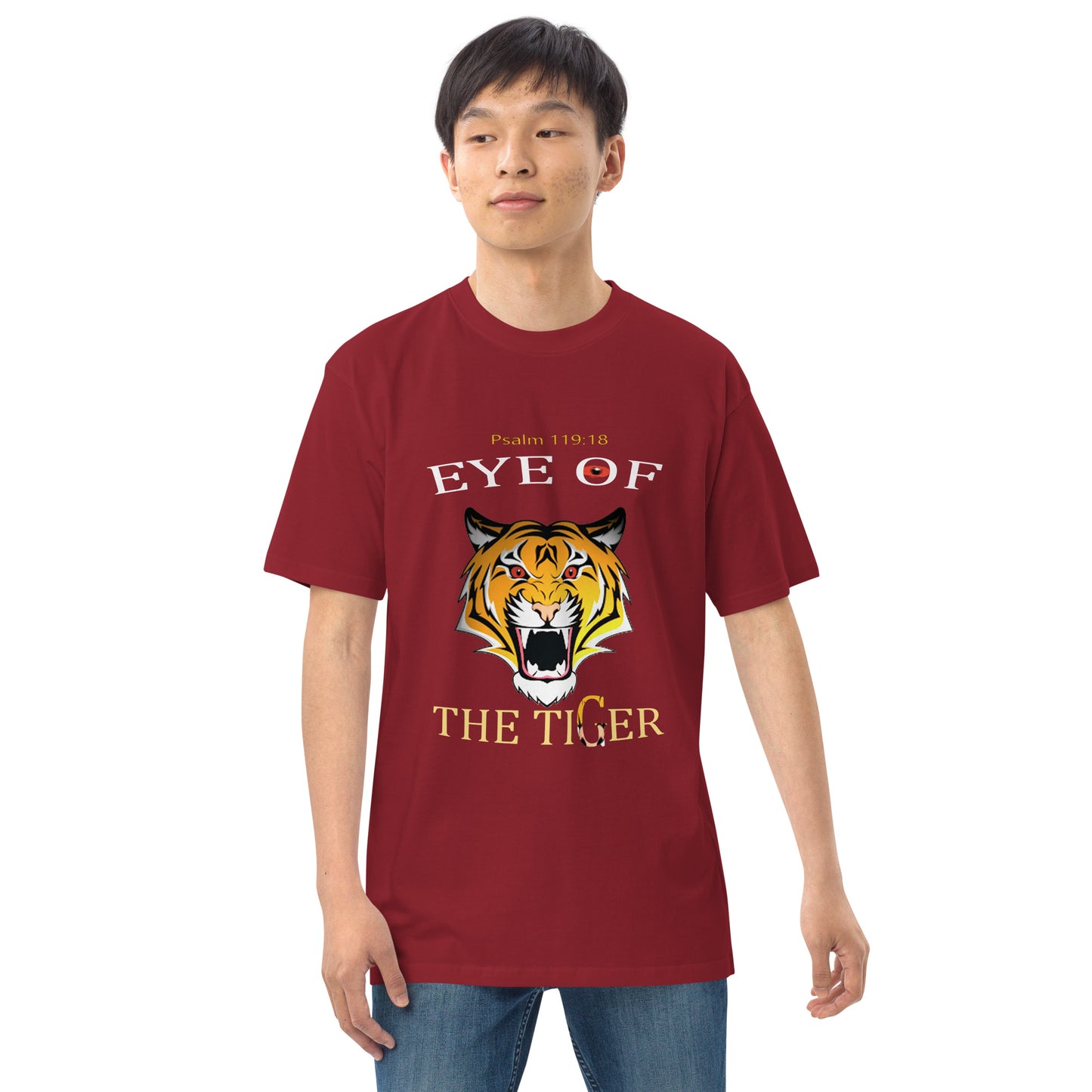 Eye Of The Tiger Men’s premium heavyweight tee