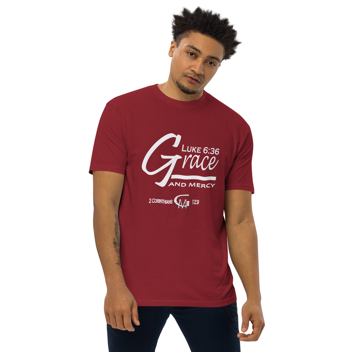 Grace and Mercy Men’s premium heavyweight tee