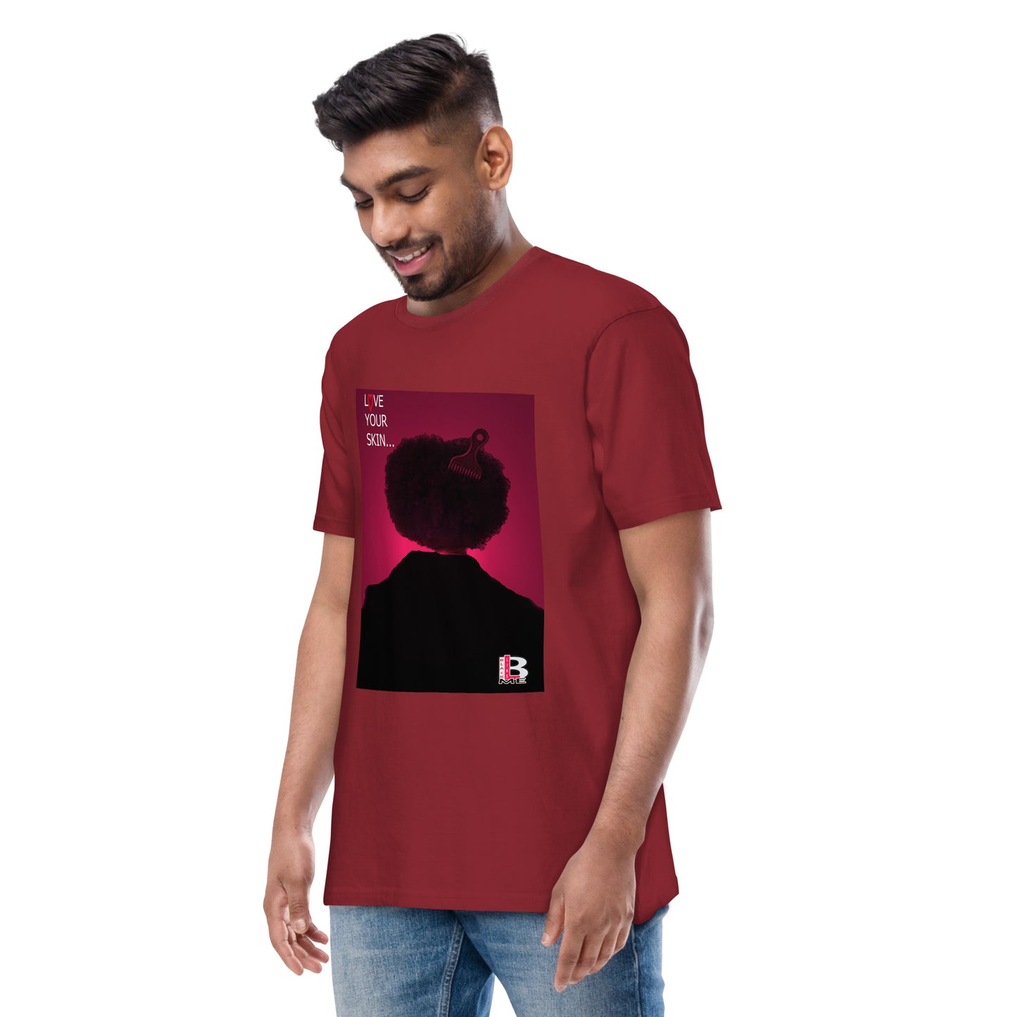 Black Like Me "Love Your Skin" Men’s premium heavyweight tee