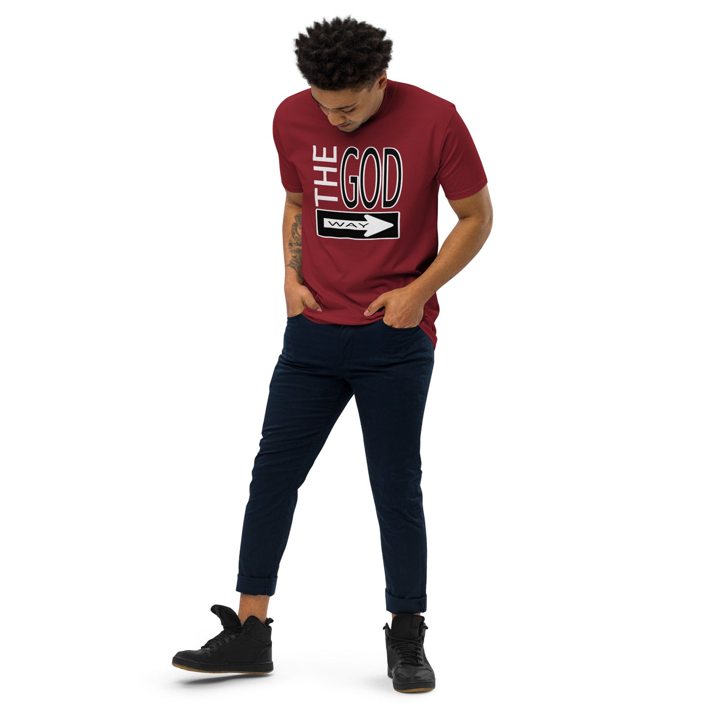 The God Way Men’s premium heavyweight tee