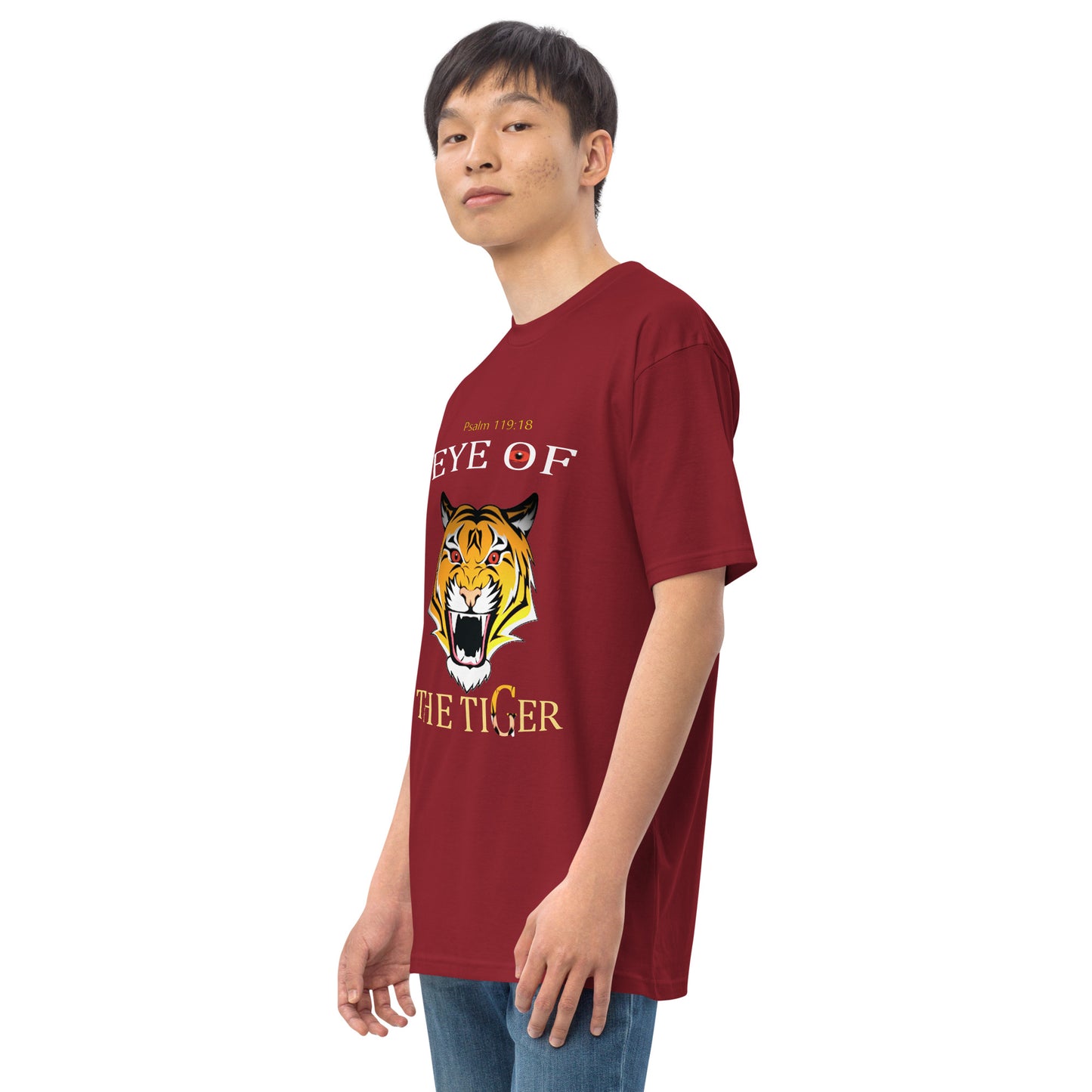 Eye Of The Tiger Men’s premium heavyweight tee