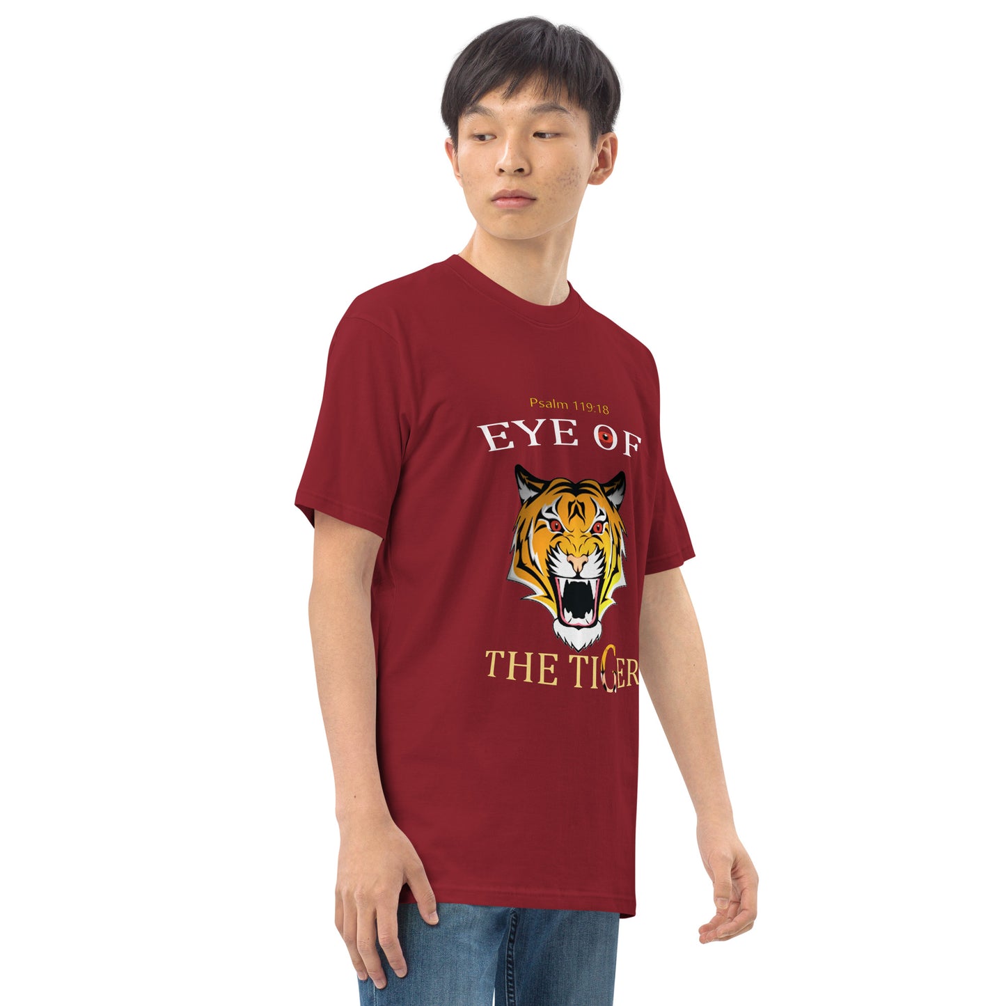 Eye Of The Tiger Men’s premium heavyweight tee