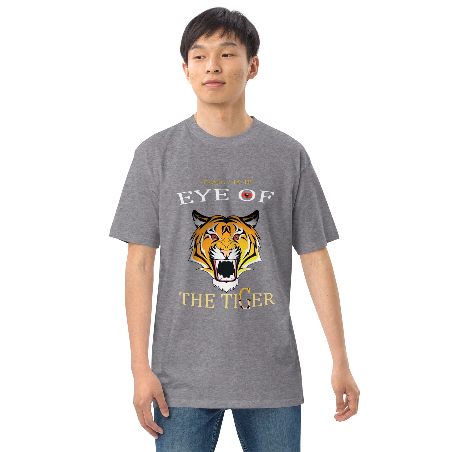 Eye Of The Tiger Men’s premium heavyweight tee