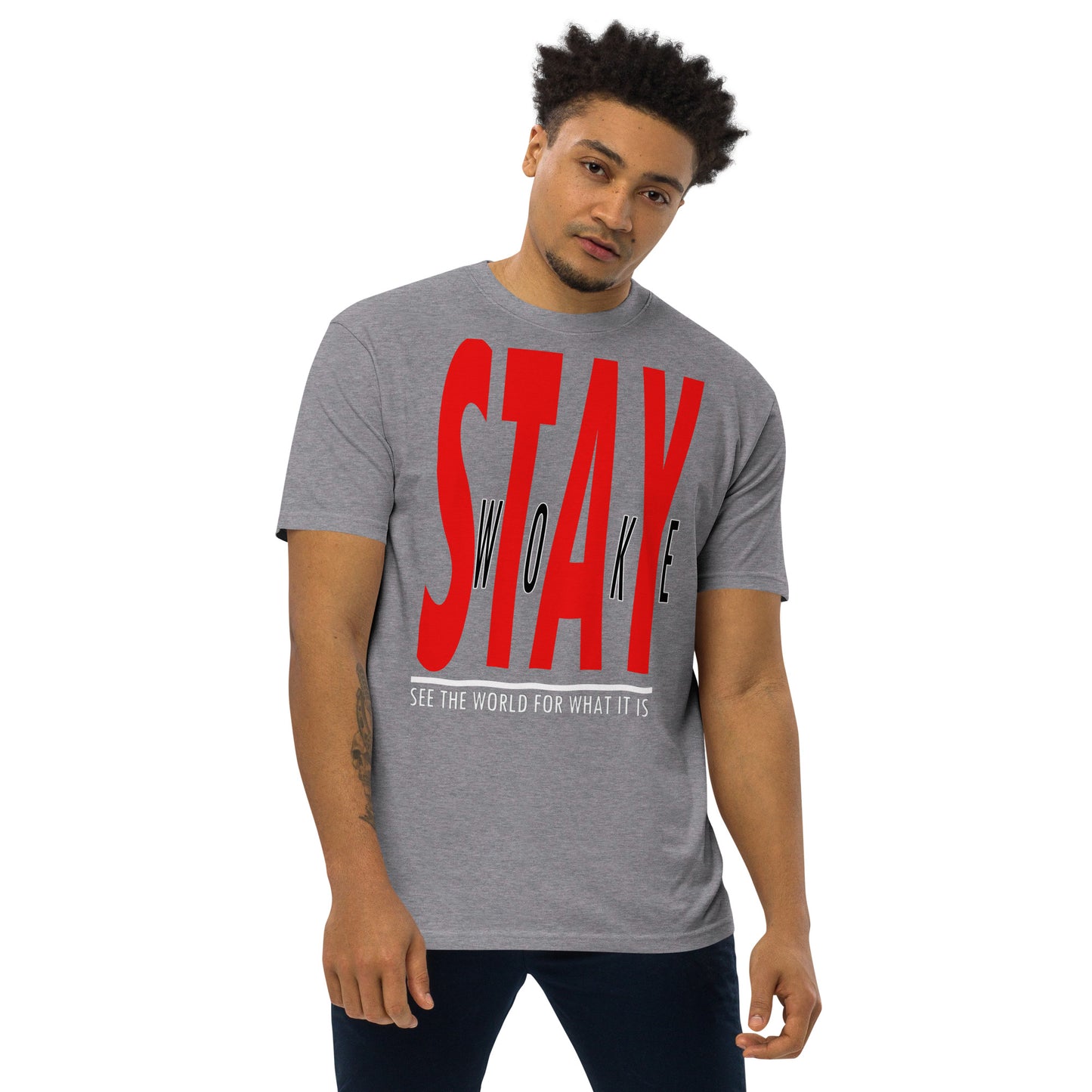 Stay Woke "20/20" Men’s premium heavyweight tee