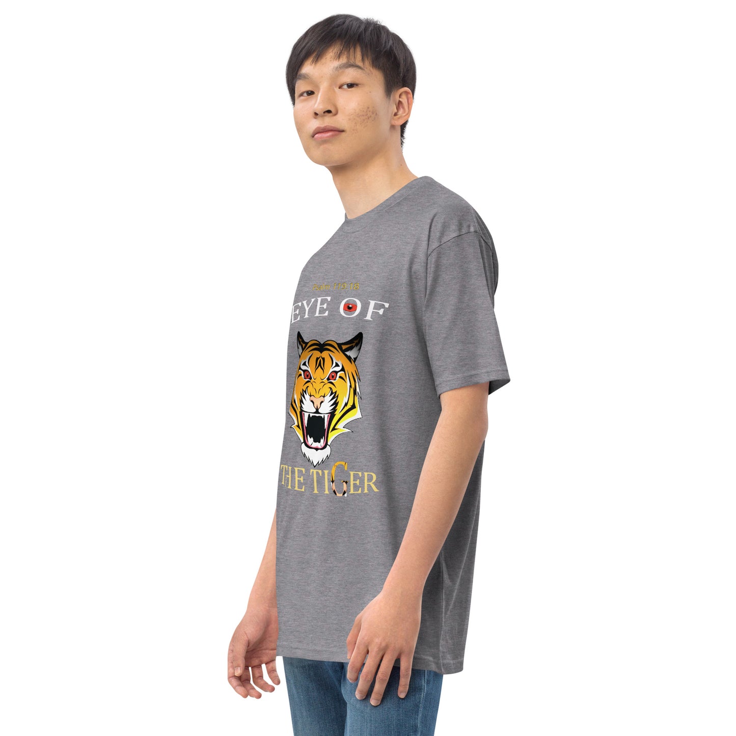 Eye Of The Tiger Men’s premium heavyweight tee