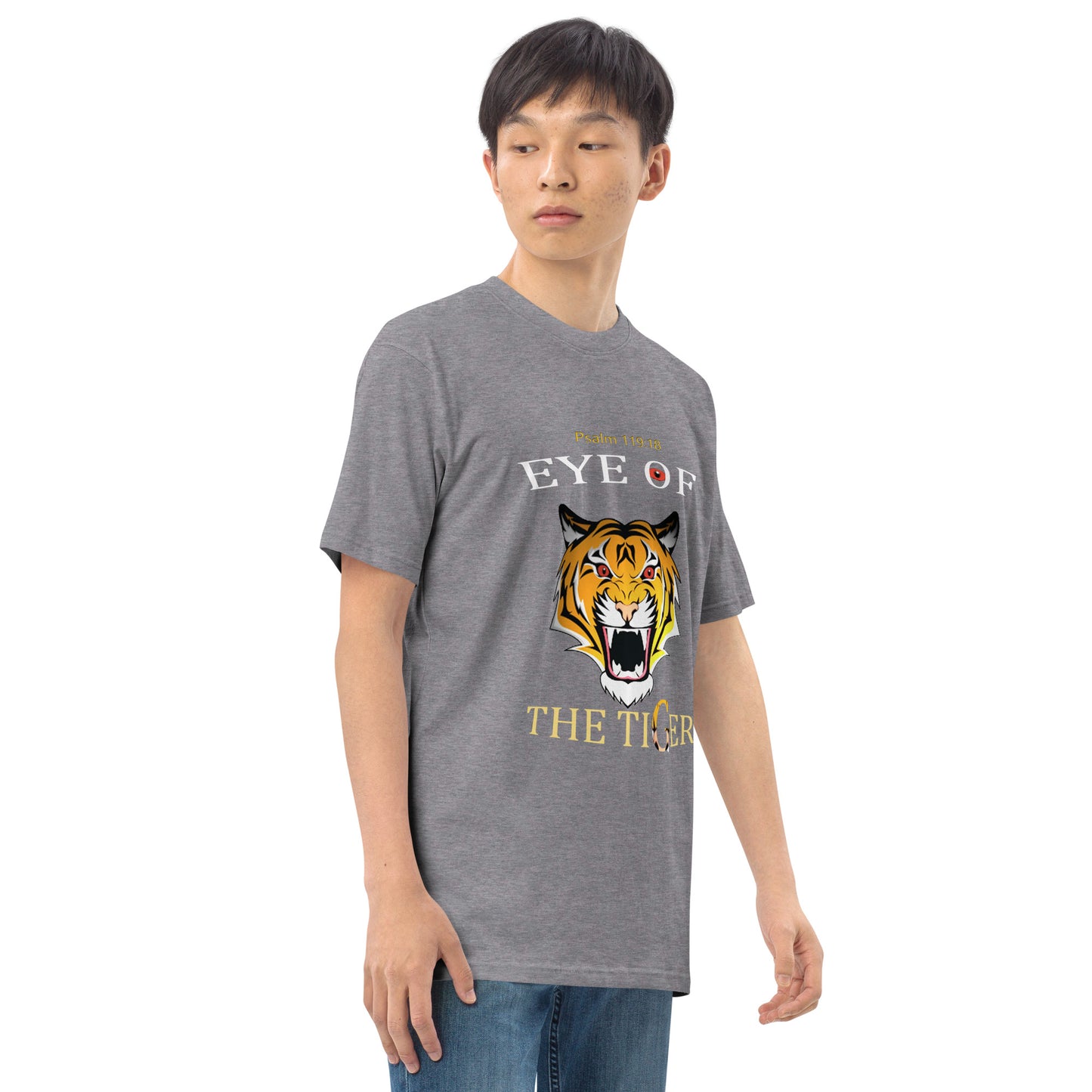 Eye Of The Tiger Men’s premium heavyweight tee