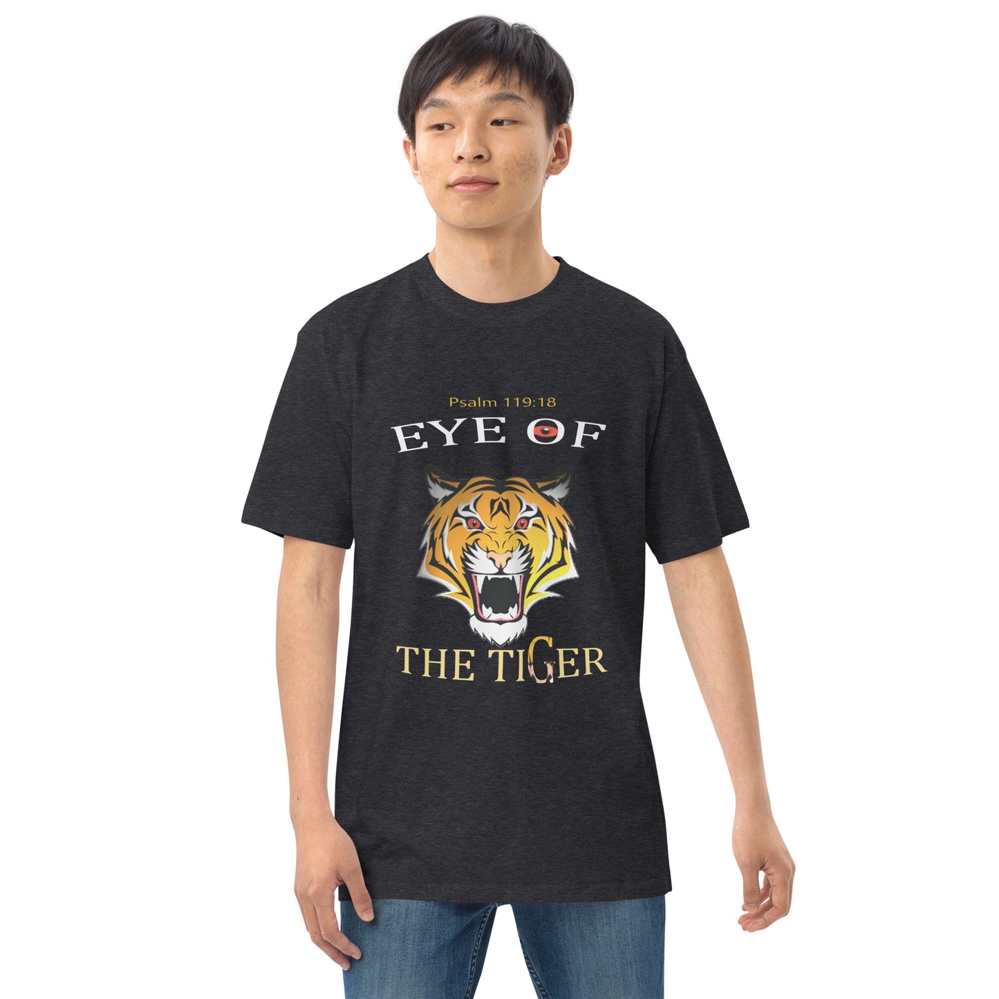 Eye Of The Tiger Men’s premium heavyweight tee