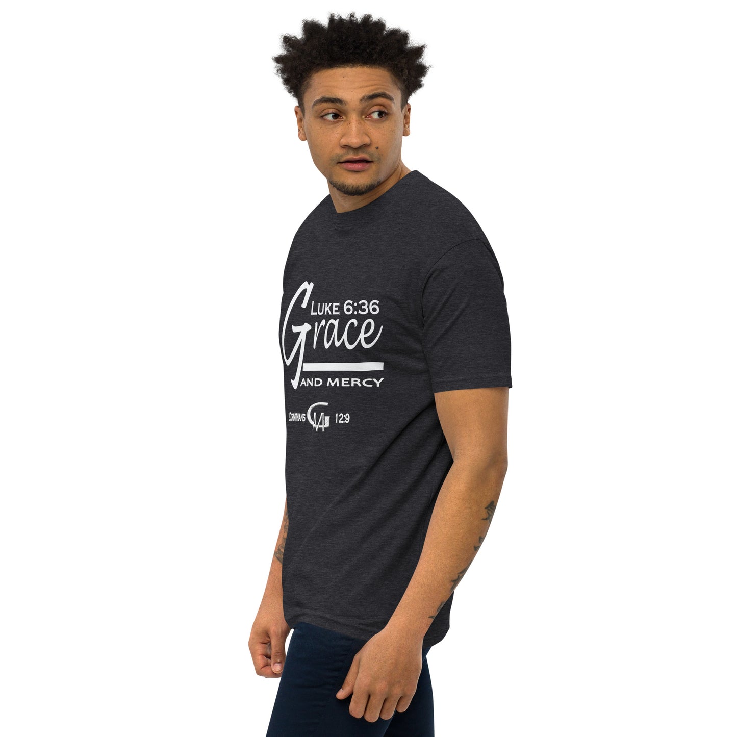 Grace and Mercy Men’s premium heavyweight tee