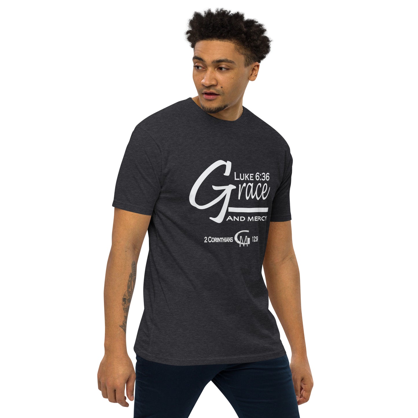 Grace and Mercy Men’s premium heavyweight tee