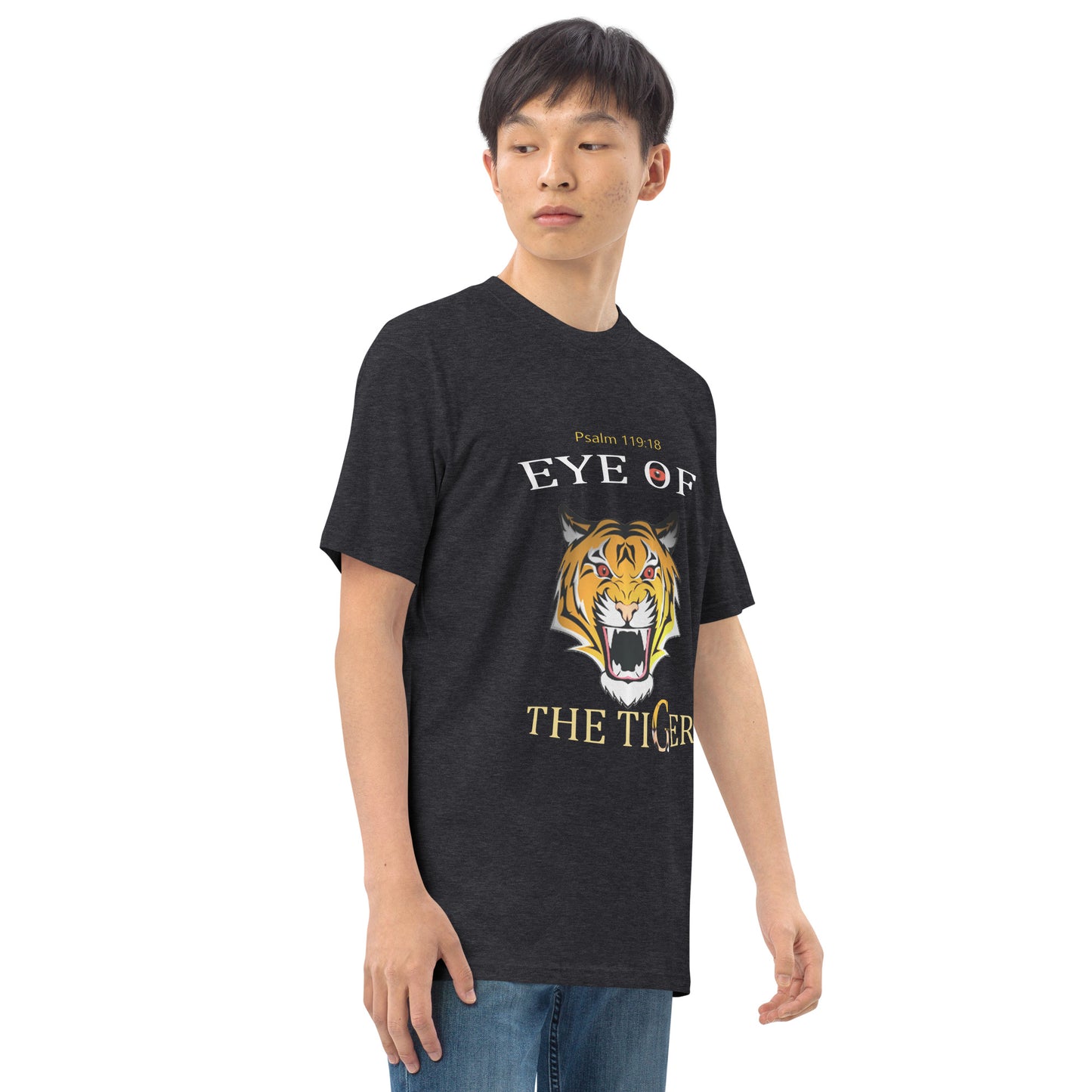 Eye Of The Tiger Men’s premium heavyweight tee