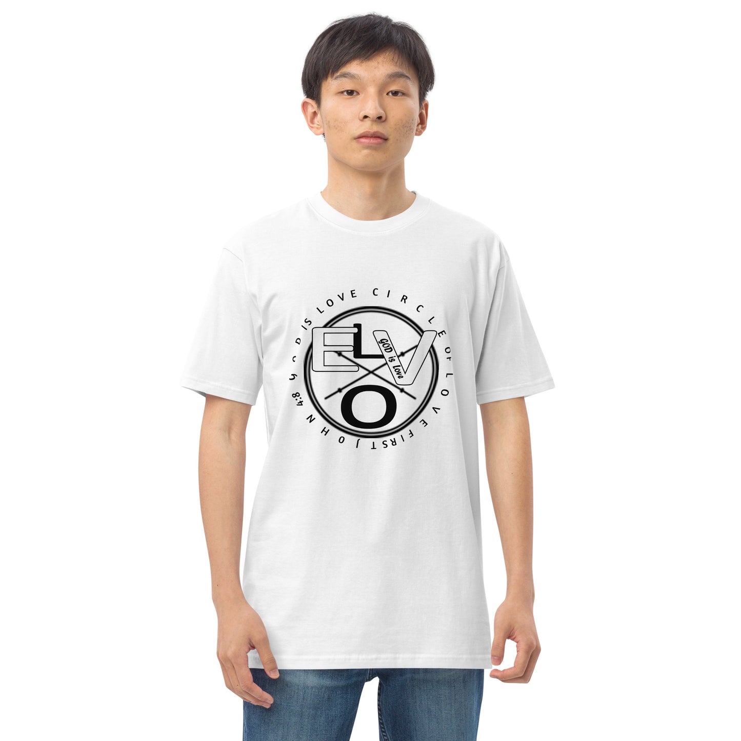 Circle Of Love Men’s premium heavyweight tee