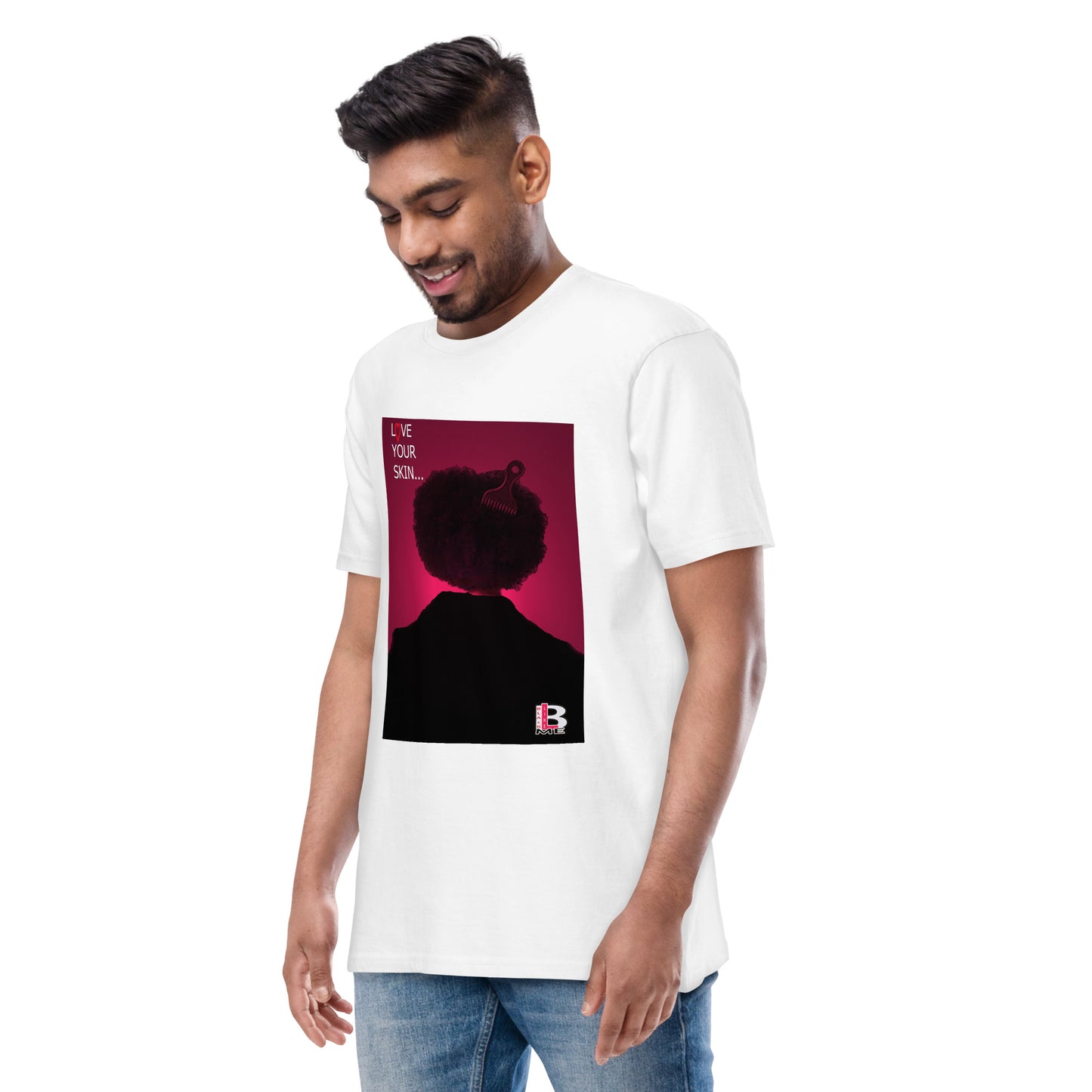 Black Like Me "Love Your Skin" Men’s premium heavyweight tee