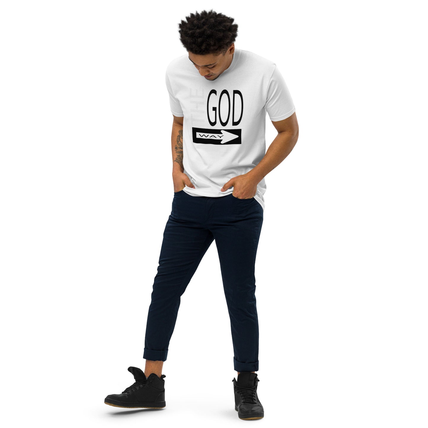 The God Way Men’s premium heavyweight tee