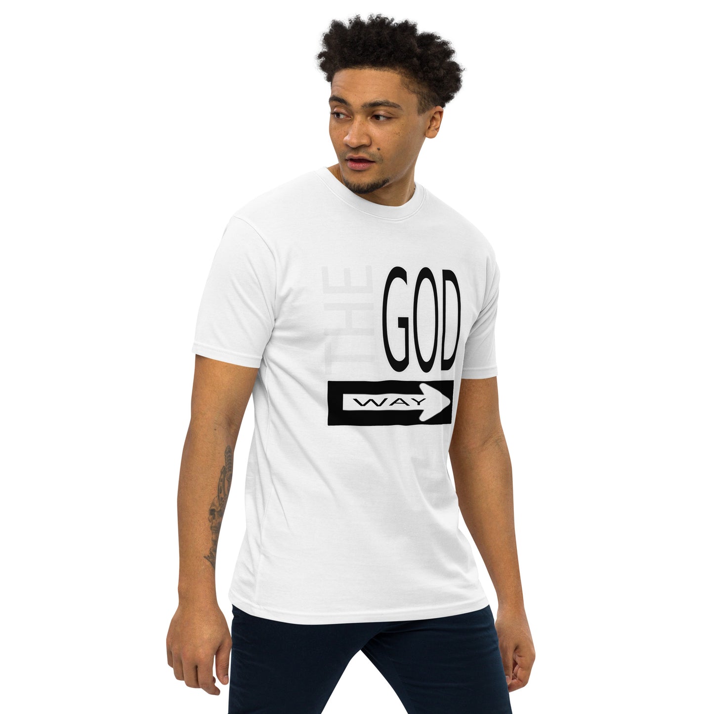 The God Way Men’s premium heavyweight tee