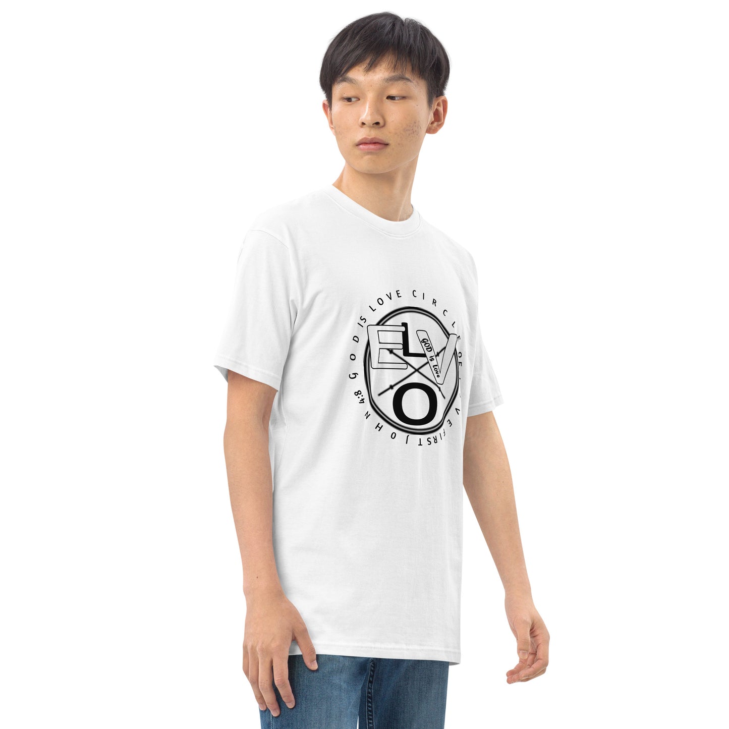 Circle Of Love Men’s premium heavyweight tee