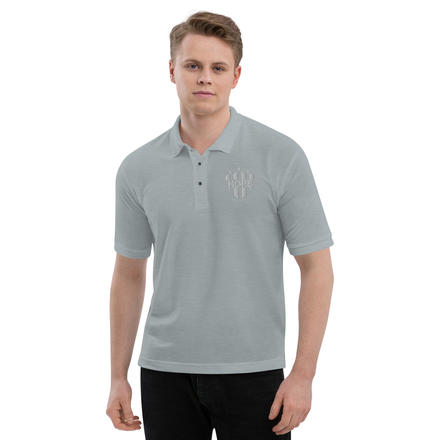 Hope Dealer "Wht Shield" Men's Premium Polo