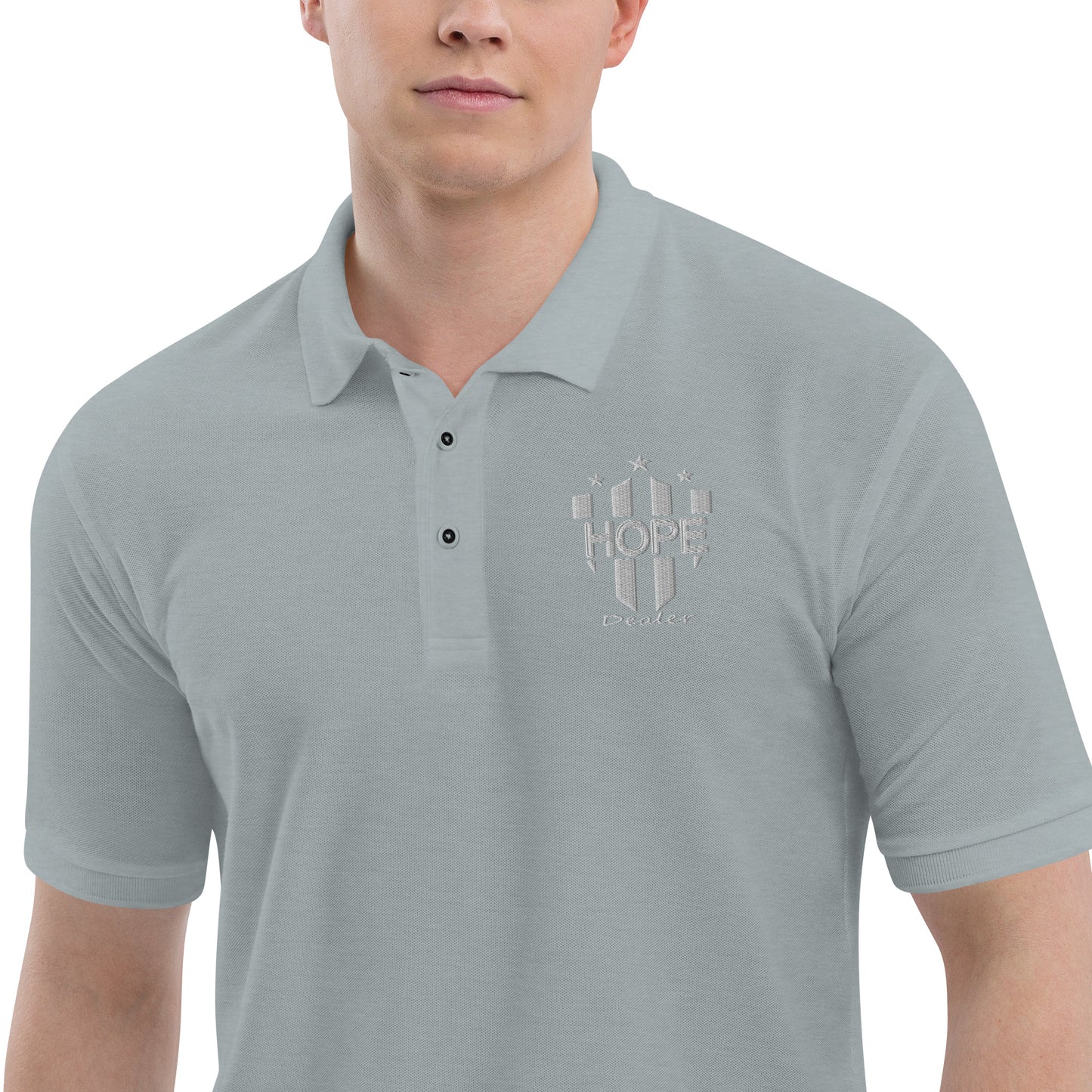 Hope Dealer "Wht Shield" Men's Premium Polo