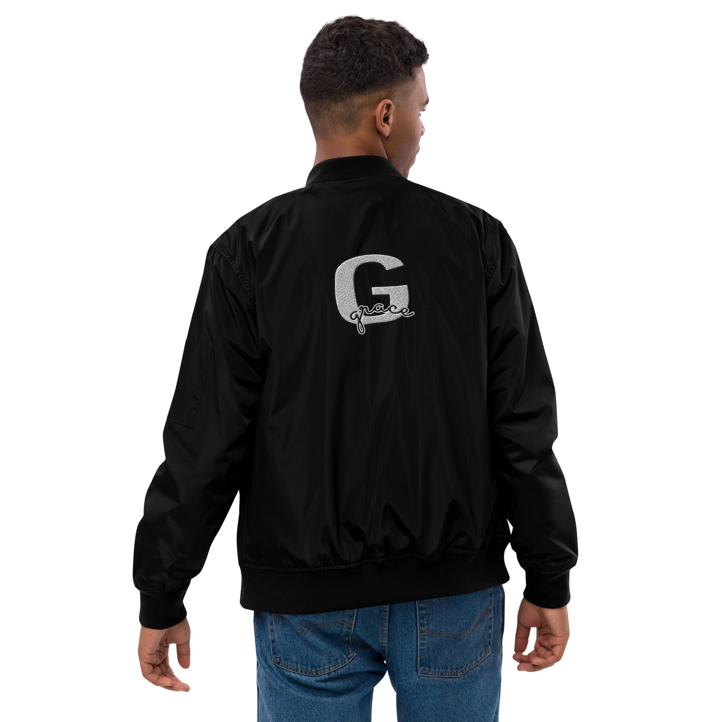 Grace "Big G" Unisex Premium recycled bomber jacket