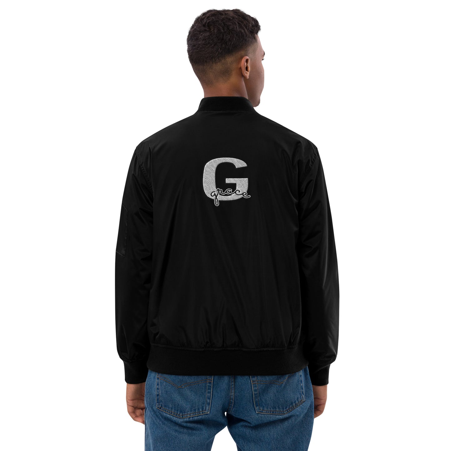 Grace "Big G" Unisex Premium recycled bomber jacket