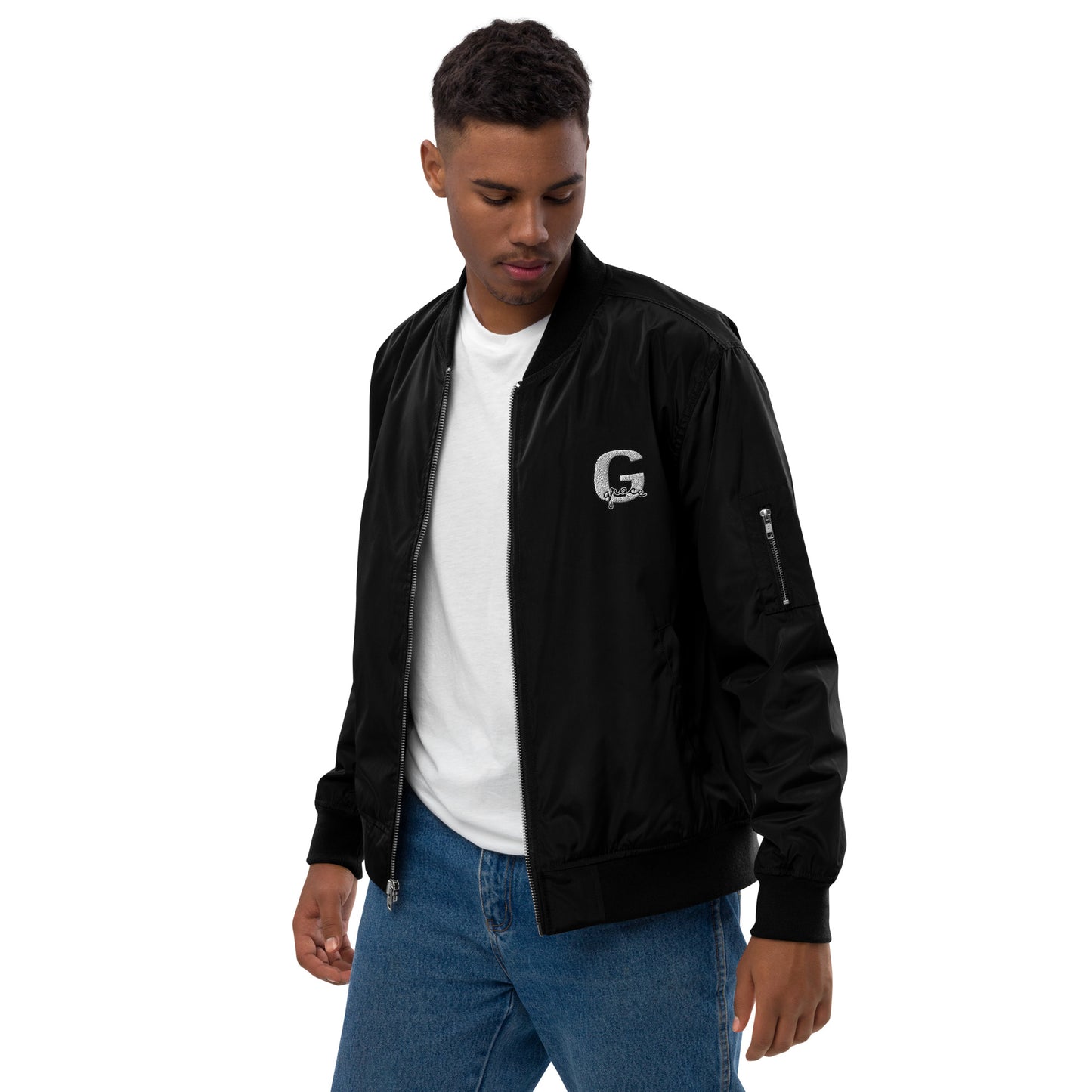 Grace "Big G" Unisex Premium recycled bomber jacket