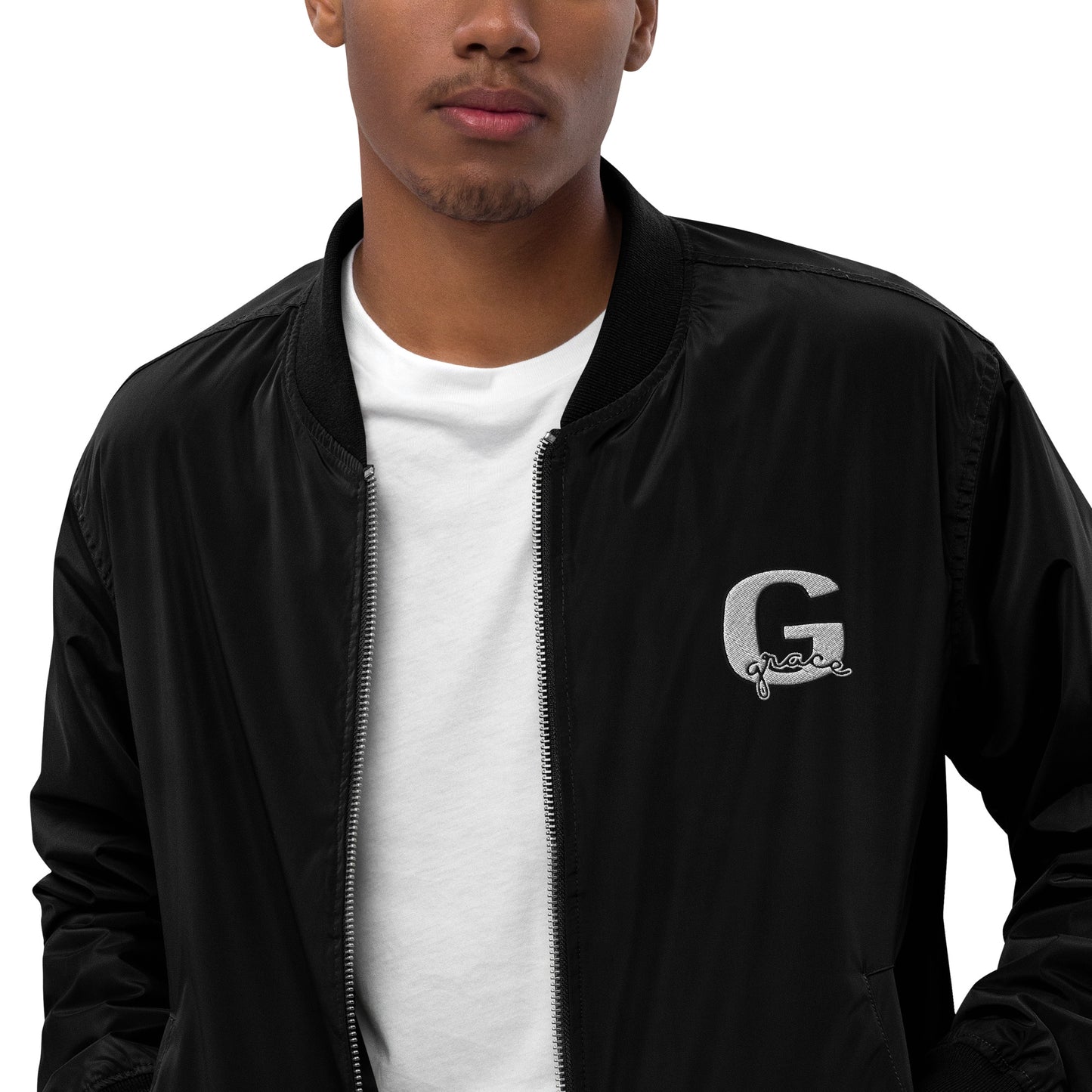 Grace "Big G" Unisex Premium recycled bomber jacket