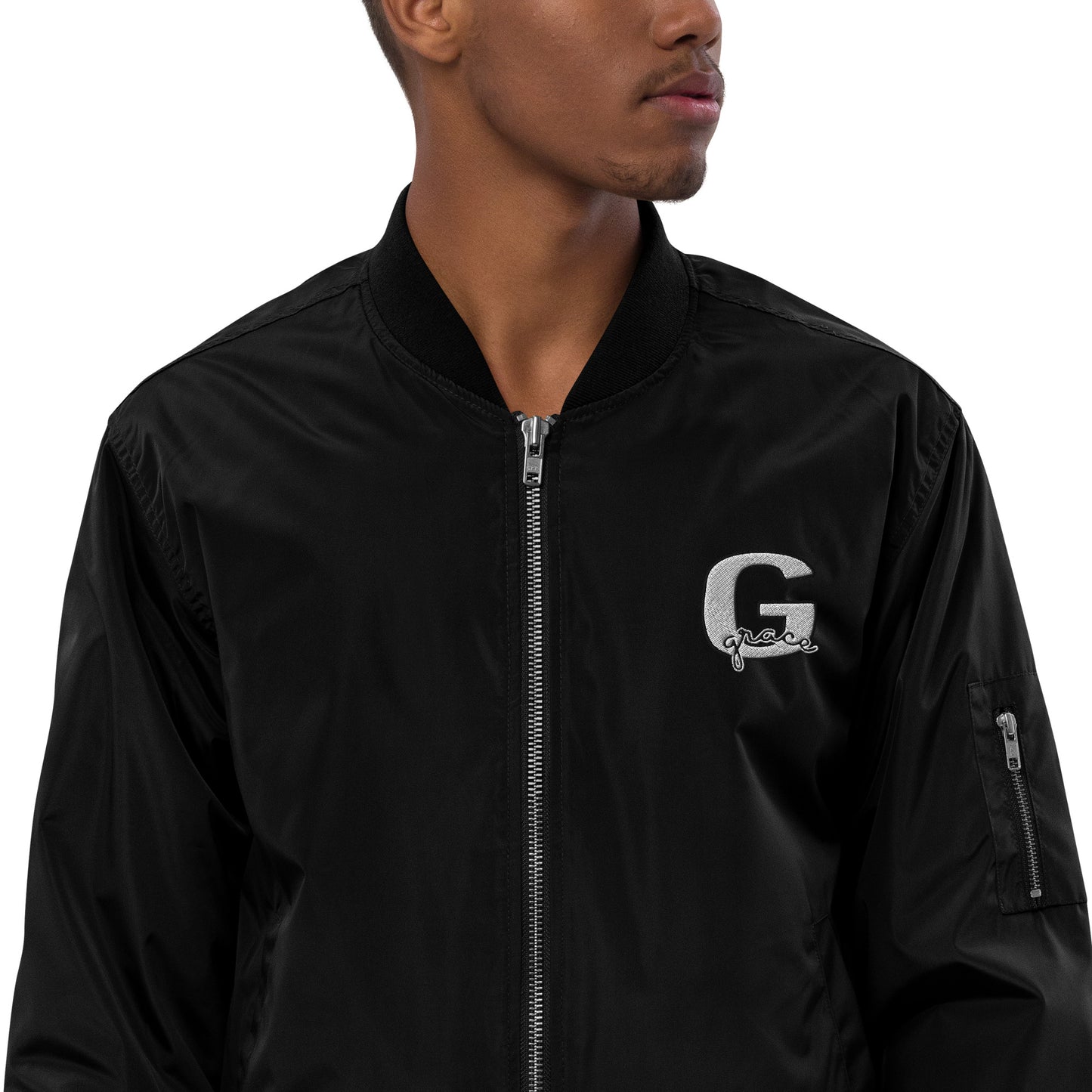 Grace "Big G" Unisex Premium recycled bomber jacket