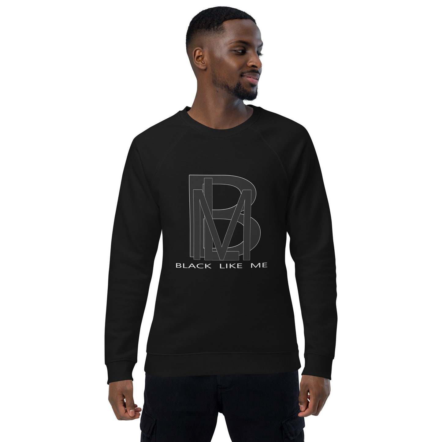 Black Like Me "Black Lux" Unisex Raglan sweatshirt