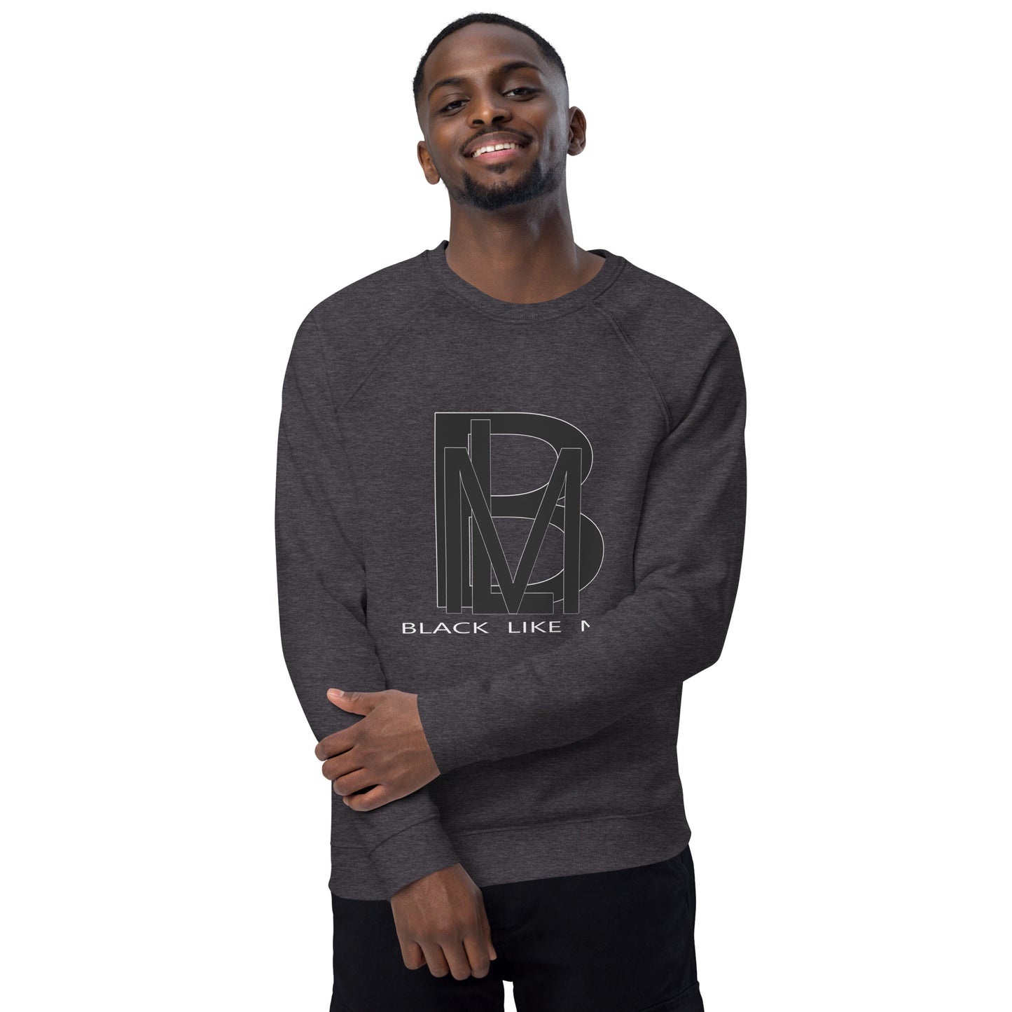 Black Like Me "Black Lux" Unisex Raglan sweatshirt