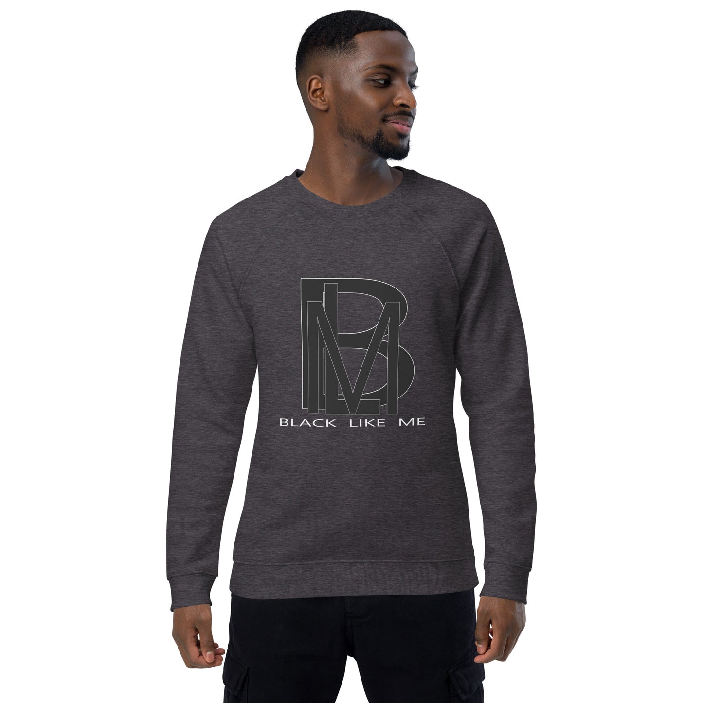 Black Like Me "Black Lux" Unisex Raglan sweatshirt