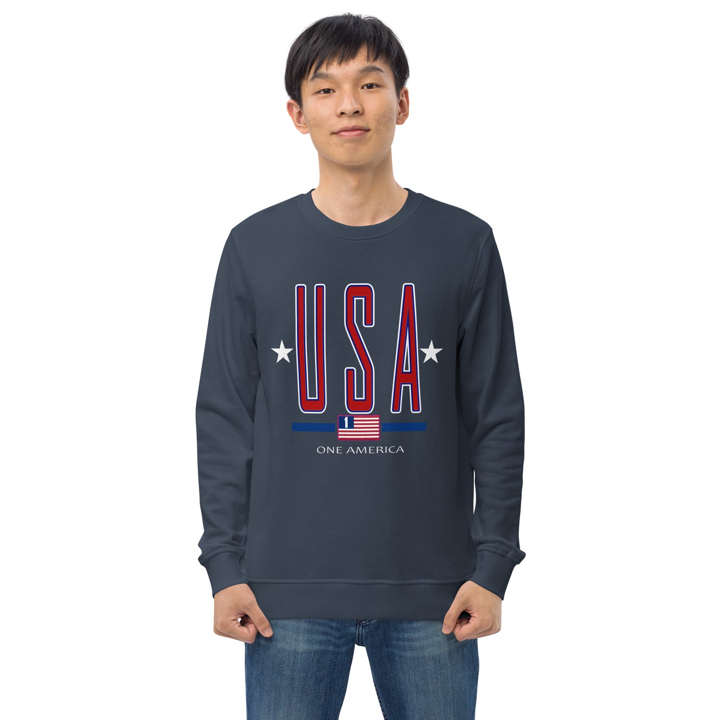 USA "One America2" Unisex organic sweatshirt