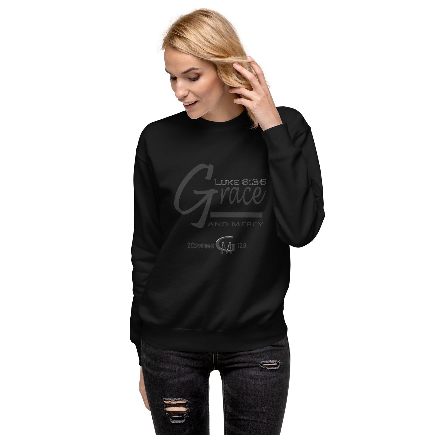 Grace and Mercy "Blk" Unisex Premium Sweatshirt