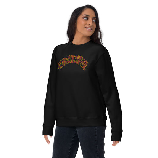 Grateful "Plaid Print" Embroidered Unisex Premium Sweatshirt