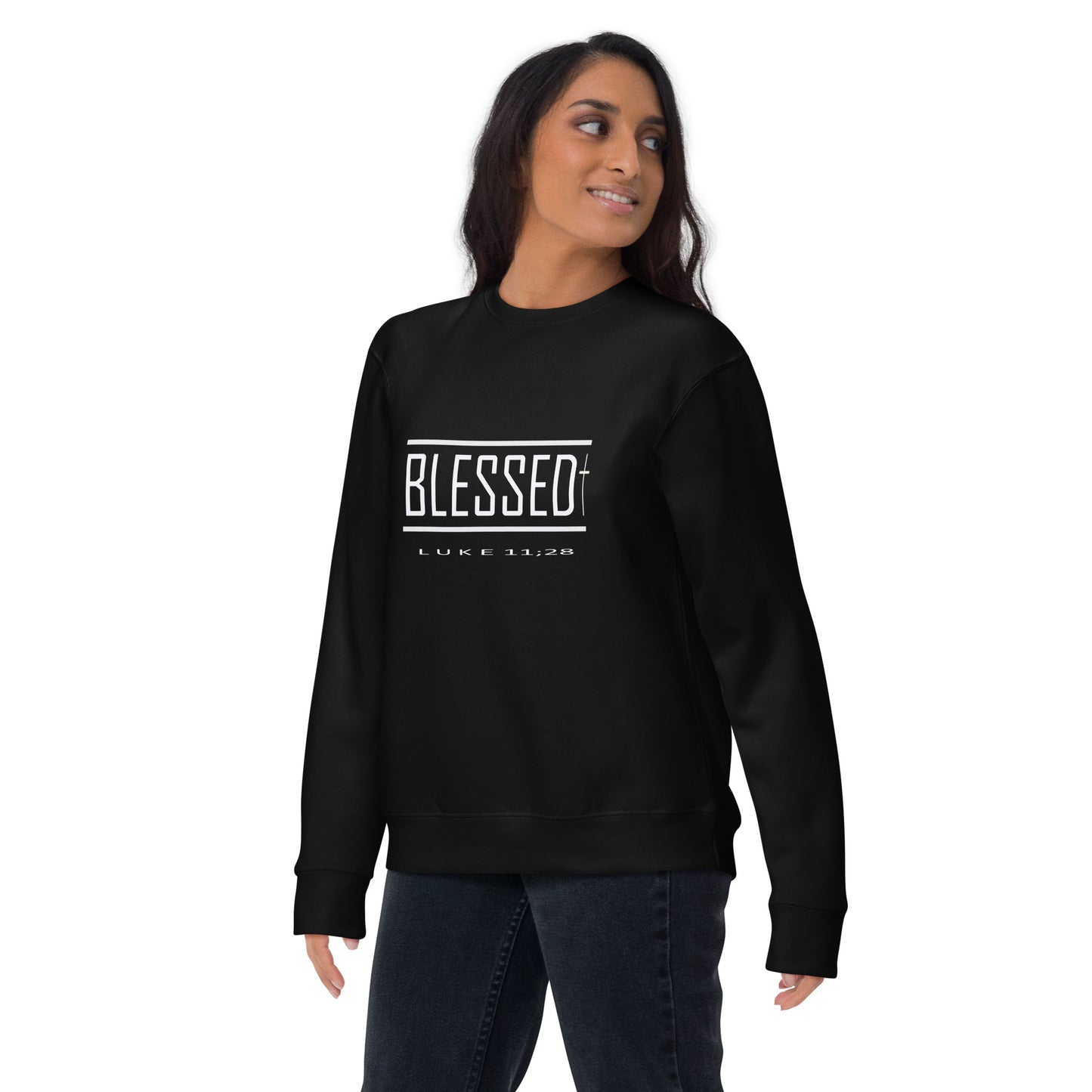 Luke 11:28 "Blessed" Unisex Premium Sweatshirt