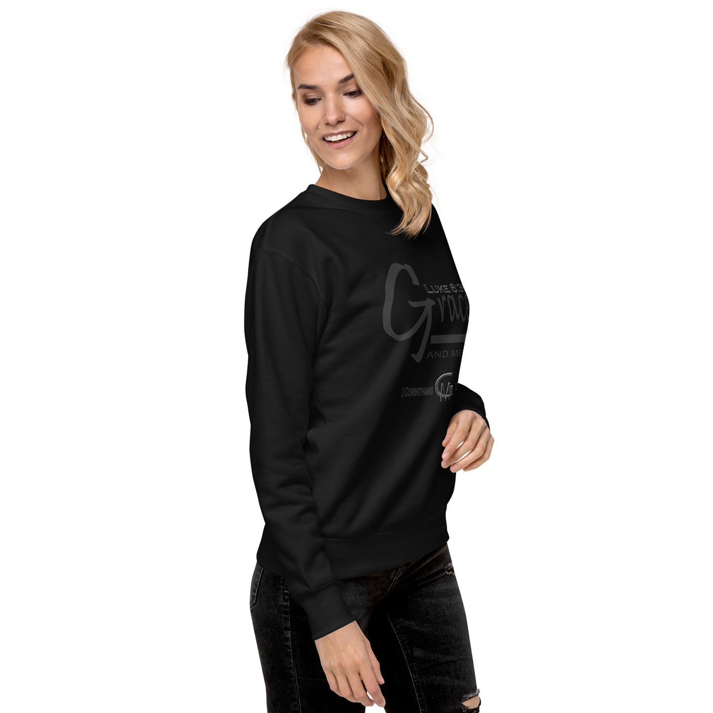 Grace and Mercy "Blk" Unisex Premium Sweatshirt