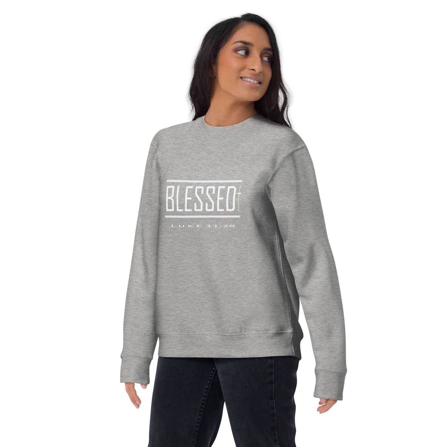 Luke 11:28 "Blessed" Unisex Premium Sweatshirt