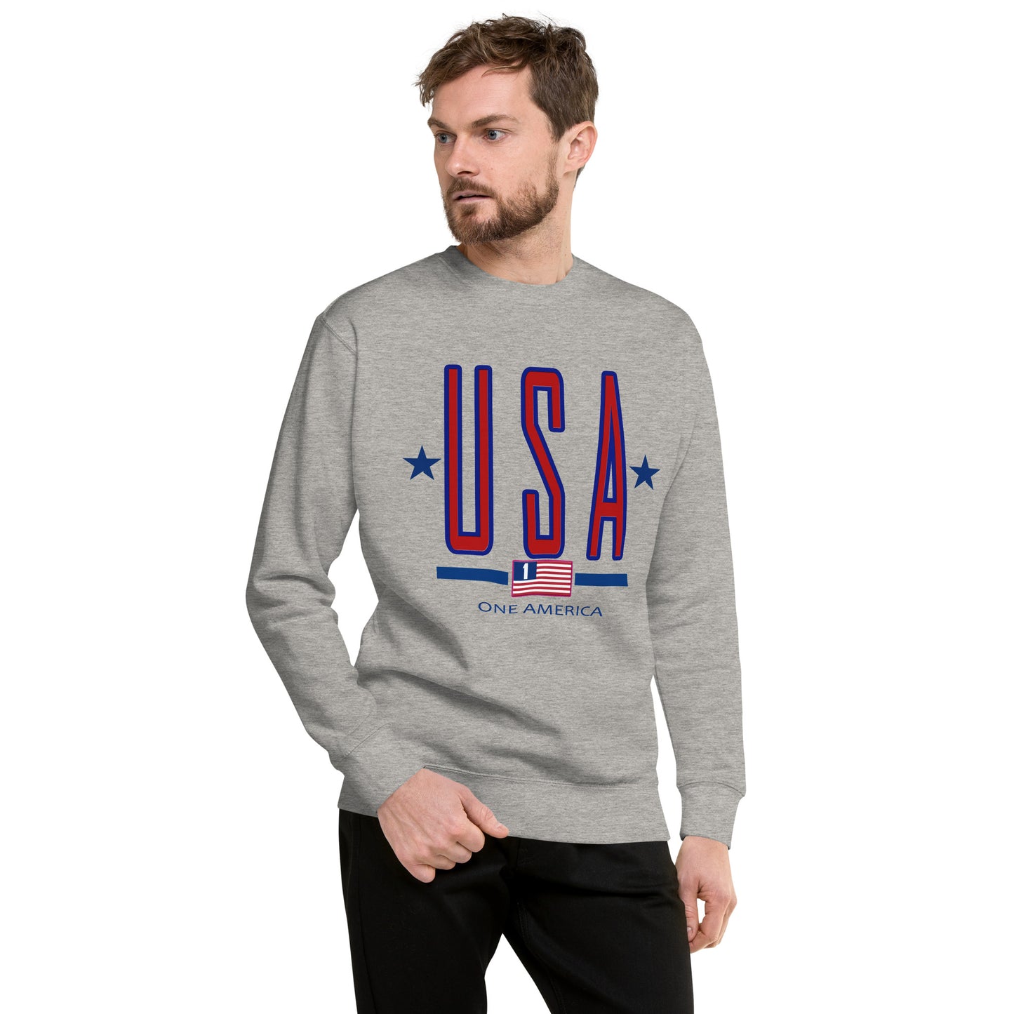 USA "One America" Unisex Premium Sweatshirt